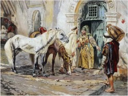 Stare Malarstwo Orientalne - Syg.Otto Pilny (Swiss, 1866-1936)