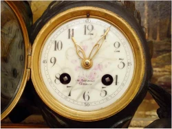 POLECAMY! PAŁACOWY ORYGINALNY ZEGAR Z KANDELABRAMI ART NOUVEAU 1900r.