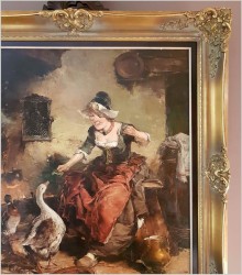 GOSPOSIA Z GĘSIAMI - DICKMEIS GERHARD (HEINSBERG 1918 - 1978 JÜLICH)