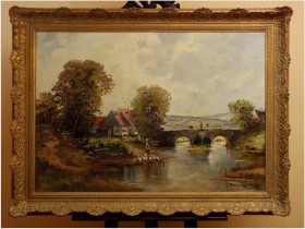 RARYTAS! SIELANKOWY KRAJOBRAZ RANDOLF WEHN 1911r.