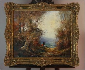 Technika Szpachlowa! Leśny Krajobraz  - H. Nilsen | Benno Stadler *1908