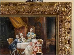 Pałacowe Malarstwo! Biesiadowanie Przy Muzyce, Scena Rokoko - Stephan Sedláček (1868-1936 Wien) 