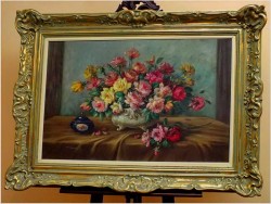 PIĘKNE RÓŻE W WAZONIE ~ MAURCE GOVERS (Ecole de Belgium)