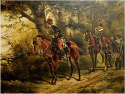 MALARSTWO BATALISTYCZNE! ZWIADOWCY, LUDWIG KOCH (Wien, Österreich, 1866 - 1934)