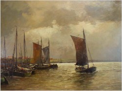 POLECAMY MARYNISTYKĘ! ŁODZIE ŻAGLOWE NA MORZU - E.R. SCHÜRMANN *1898