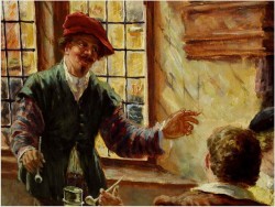 MALARSTWO RODZAJOWE! DYSPUTA PRZY WINIE - OSKAR URBAHN XIX/XXw.