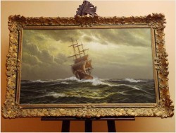 PAŁACOWE MALARSTWO MARYNISTYCZNE - ERNST ALSEN (1920 - 1989)