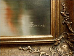 MALARSTWO NIEMIECKIE! PIĘKNY KRAJOBRAZ ALPEJSKI - sygn Warnoth XXw.