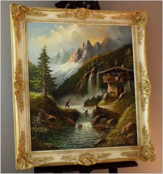 POLECAMY DO KOLEKCJI! WĘDKARZ W PITZTAL - GUSTAW WEISS/GUWE (1886-1973)