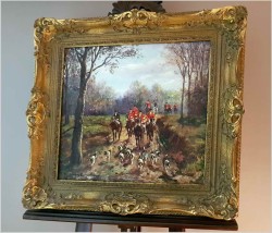 WYJĄTKOWY OBRAZ! WYJAZD NA POLOWANIE - KARL MOHR *1922