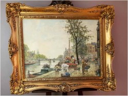 Polecamy Arcydzieło! Nabrzeże, Targ Kwiatowy w Amsterdamie / F. Max RICHTER-REICH (1896-1950)
