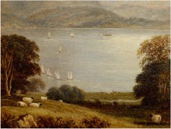 ROMANTYCZNY KRAJOBRAZ - John LANGSTAFFE (British,1849-1912) No:2