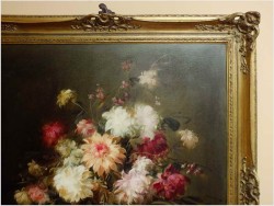 Pałacowe malarstwo, kwiaty w wazonie - Kömpöczy Balogh Endre (Hungary,1911-1977)  120cm x 100cm