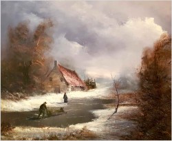 5. Pejzaż Zimowy ze Sztafażem - Herbert Pickenhagen *1920