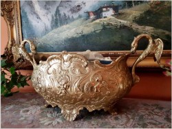 MEGA RARYTAS! PIĘKNA DUŻA GŁĘBOKA MOSIĘŻNA ŻARDINIERA  8KG (55CM)