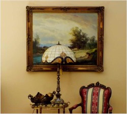 POLECAMY! DUŻA SALONOWA LAMPA TIFFANY