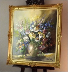 ZOBACZ! WYJĄTKOWA SALONOWA MARTWA NATURA - BUKIET WIOSENNYCH KWIATÓW, NIEMCY XXw.