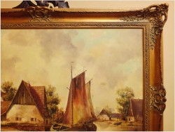 POLECAMY! PERFEKCYJNY KRAJOBRAZ, MARINA - MALARSTWO NIEMIECKIE, MESSNER XXw.