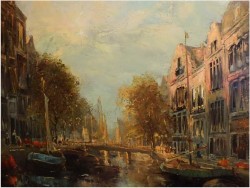 MEGA RARYTAS! KANAŁY AMSTERDAMU! DICKMEIS GERHARD (1918-1978r.)