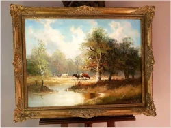 Pejzaż z Krowami ~ Helmut Stadelhofer (1914- 1979)