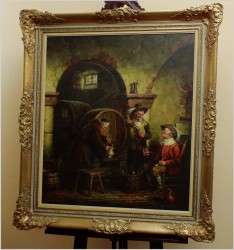 MALARSTWO AUKCYJNE! DEGUSTACJA WINA! org HEIN VAN DOREN ur. 1930r (ROZMIAR XXL)