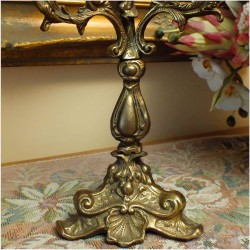 POLECAMY! STARY MOSIĘŻNY KOMPLET SECESYJNYCH ŚWIECZNIKÓW 2SZT