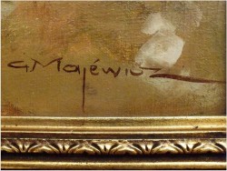 MALARSTWO AUKCYJNE! JELEŃ NA RYKOWISKU - Georg Majewicz (1897 - 1965 | Niemcy)