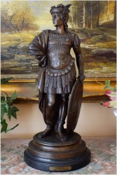 POLECAMY ANTYK! LEGIONISTA RZYMSKI, DUŻA FIGURA ~ ERNEST JUSTIN FERRAND, 1846-1932