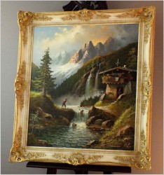 POLECAMY DO KOLEKCJI! WĘDKARZ W PITZTAL - GUSTAW WEISS/GUWE (1886-1973)