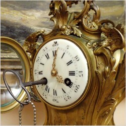 WSPANIAŁY MEDALOWY KOLEKCJONERSKI ZEGAR Z BRĄZU W STYLU LUDWIKA XV / ROCOCO 1855r. (Zobacz Film!)