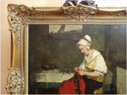 MALARSTWO AUKCYJNE! - SCENA RODZAJOWA! DICKMEIS GERHARD (1918-1978r.)