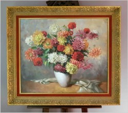 Chryzantemy w wazonie - Helmuth Andreas Volkwein *1920