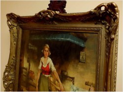 SCENA RODZAJOWA! DICKMEIS GERHARD (1918-1978r.)