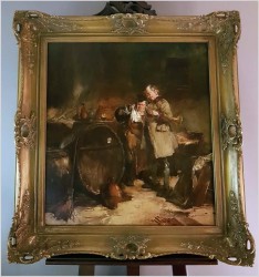 Malarstwo Aukcyjne! Próba Wina - Dickmeis Gerhard (Heinsberg 1918 - 1978 Jülich)