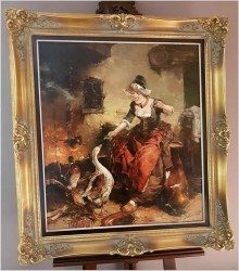 GOSPOSIA Z GĘSIAMI - DICKMEIS GERHARD (HEINSBERG 1918 - 1978 JÜLICH)