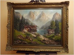 KRAJOBRAZ ALPEJSKI, TECHNIKA SZPACHLOWA - org COLLANDE!