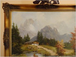 Polecamy obraz olejny! Widok alpejski! - oryg. Georg kuboth (Schlesien 1916-2004)