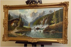 WASSERFALL IM PITZTAL ~ GUSTAW WEISS/GUWE (114cm x 64cm)