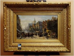 PAŁACOWE MALARSTWO! ANSICHT VON ANTWERPEN - MAX GAISSER (AUGSBURG 1857-1922 MUNICH)