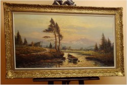 POLECAMY MALARSTWO PANORAMICZNE ! ZACHÓD SŁOŃCA - oryg CAROL SPREE 1907r.