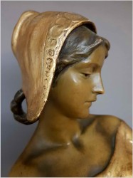 OKAZ MUZEALNY 75CM! DZIEWCZYNA Z DZBANEM -  Friedrich GOLDSCHEIDER (1845-1897)