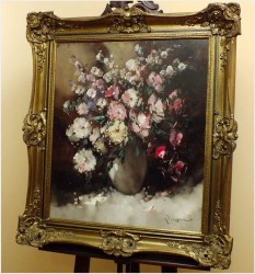 PAŁACOWE MALARSTWO! KWIATY W WAZONIE - Ingfried Paul HENZE-MORRO (1925-2013) CERTYFIKAT!