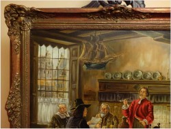 MALARSTWO RODZAJOWE - CURT AUGUST LANDWERH (Hereford 1920 - 1988)