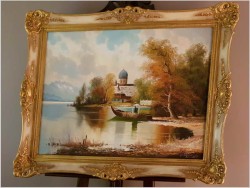 Rybak z Widokiem na Fraueninsel, Chiemsee - Helmut Stadelhofer (1914- 1979)