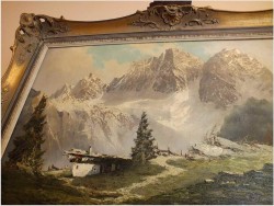 REALISTYCZNY KRAJOBRAZ ALPEJSKI - J.E.LEMKE *1916r. (80x60)