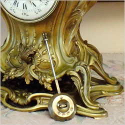 WSPANIAŁY MEDALOWY KOLEKCJONERSKI ZEGAR Z BRĄZU W STYLU LUDWIKA XV / ROCOCO 1855r. (Zobacz Film!)