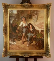 Polecamy Arcydzieło Aukcyjne! Dziewczyna i Chłopak - Dickmeis Gerhard (1918 - 1978)