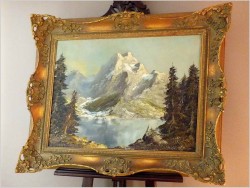 RARYTAS!!! SILVAPLANERSEE. OLEJ, SZPACHLA - ORYG. HERBERT UERPMANN (1911-1996)