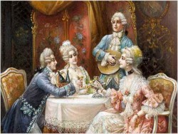 Pałacowe Malarstwo! Biesiadowanie Przy Muzyce, Scena Rokoko - Stephan Sedláček (1868-1936 Wien) 