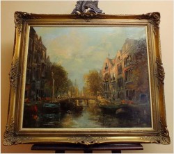 MEGA RARYTAS! KANAŁY AMSTERDAMU! DICKMEIS GERHARD (1918-1978r.)